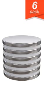 Applied Magnets Super Strong Neodymium Magnet 1.26" x 1/8" NdFeB Discs N42 18 pound pull Rare Earth Magnet 6pc Set