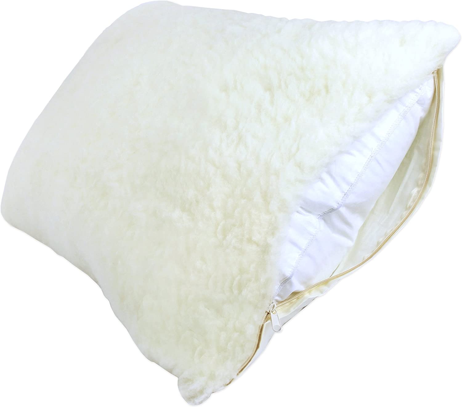 Century Home Signature Collection Woolmark Certified Pure Wool Fleece Pillow Protector, King
