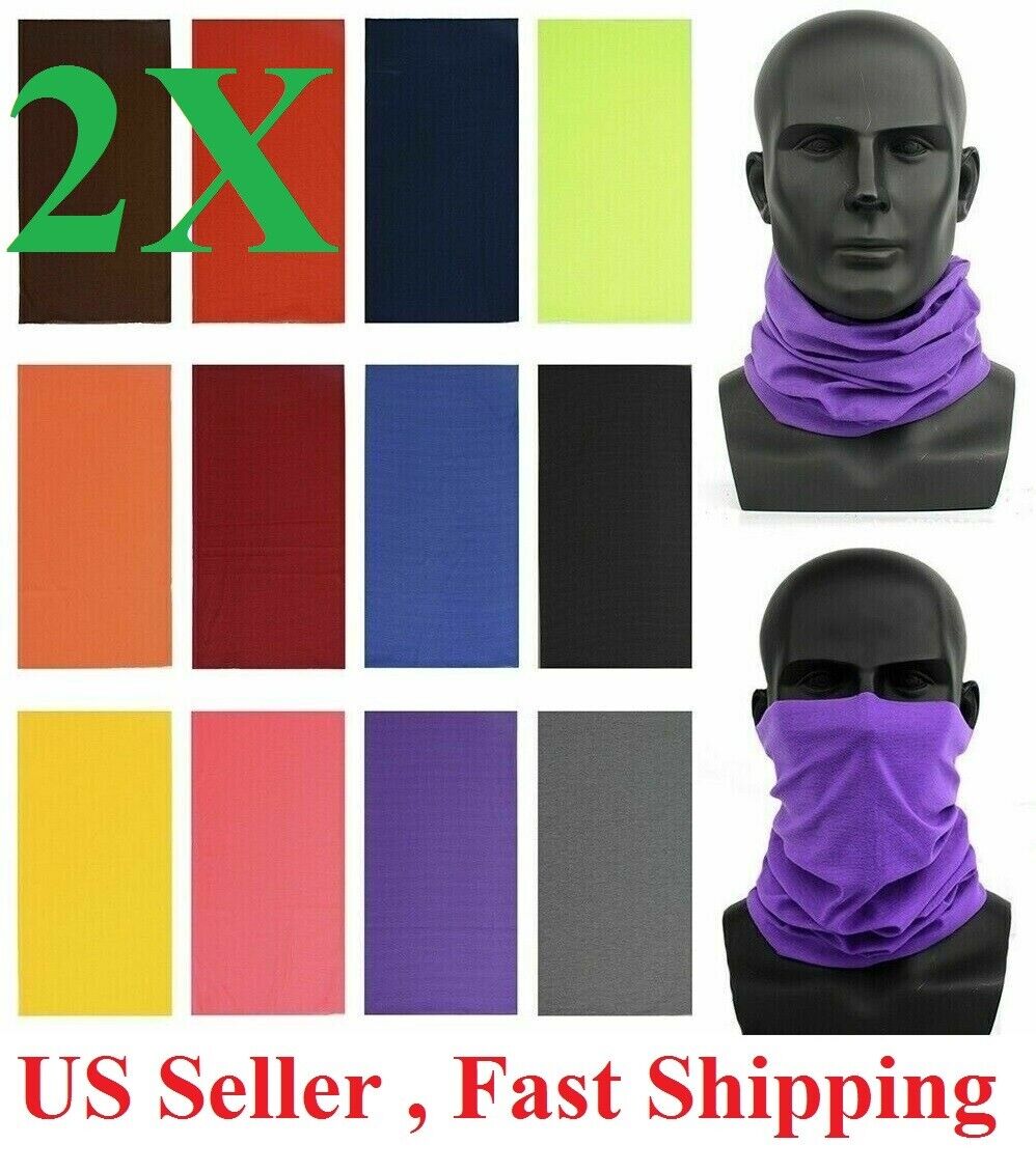 2 polyester bandanas